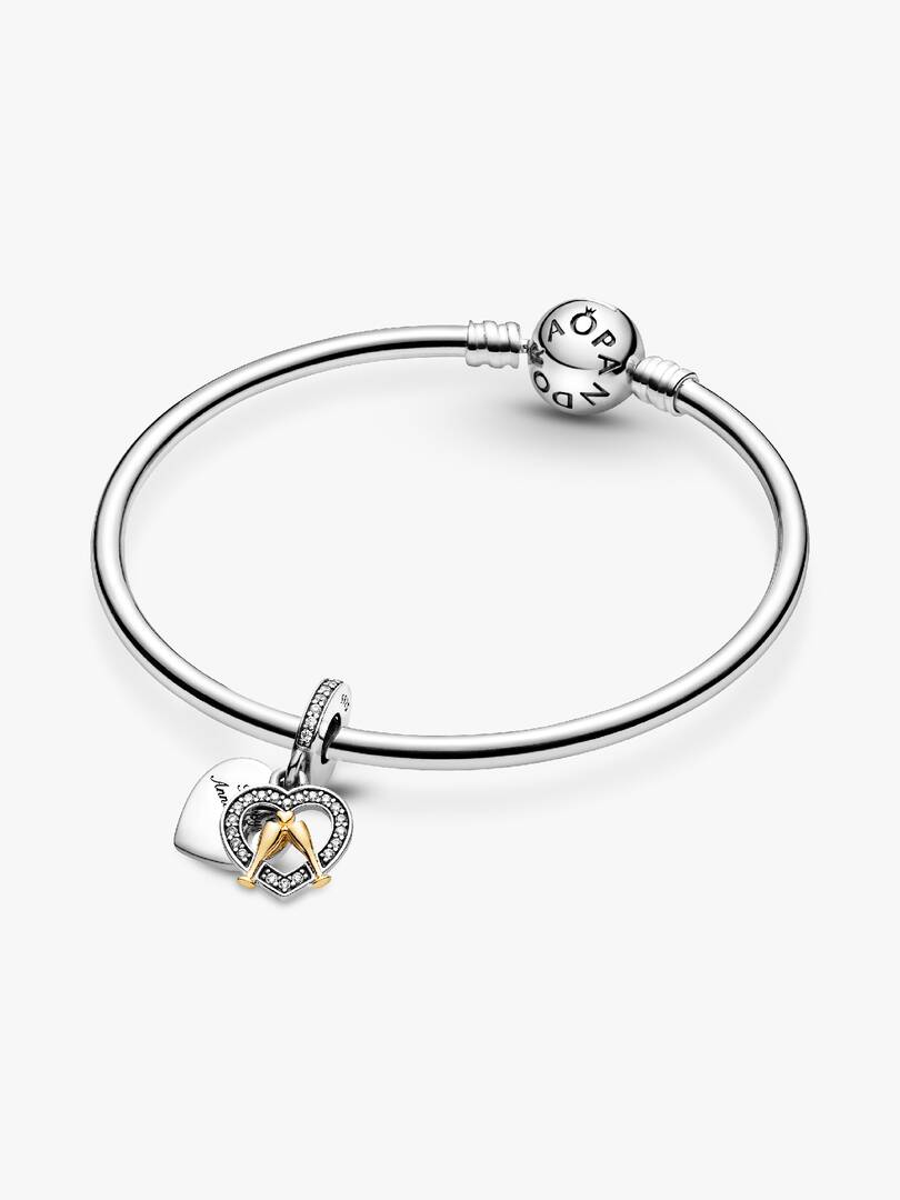 Two-tone Happy Anniversary Dangle Charm
