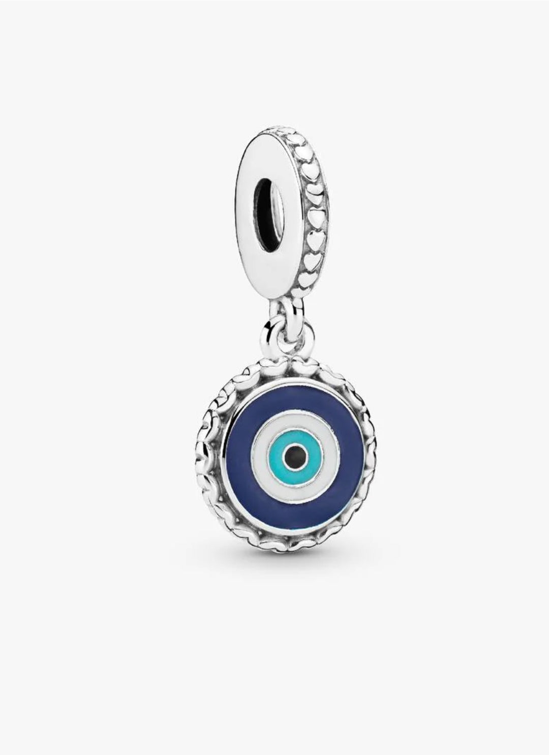 Evil eye silver dangle