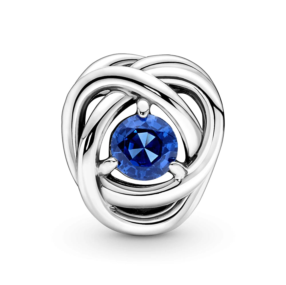 Blue Eternity Circle Charm