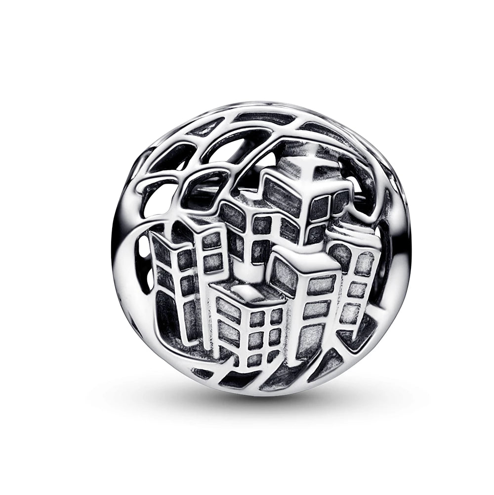 Marvel bead Spider-Man over the city