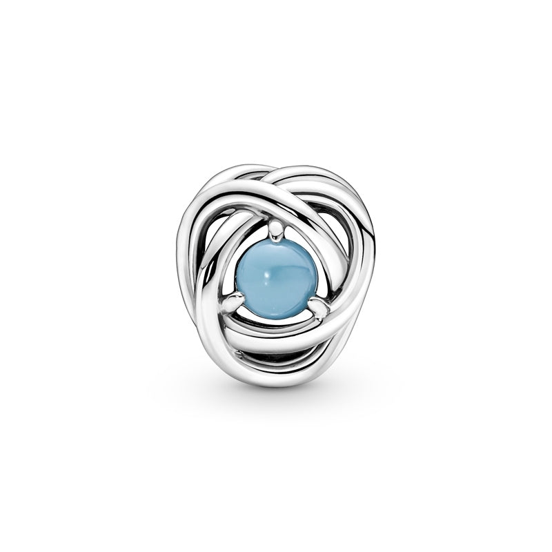 December Birthstone Eternity Circle Charm