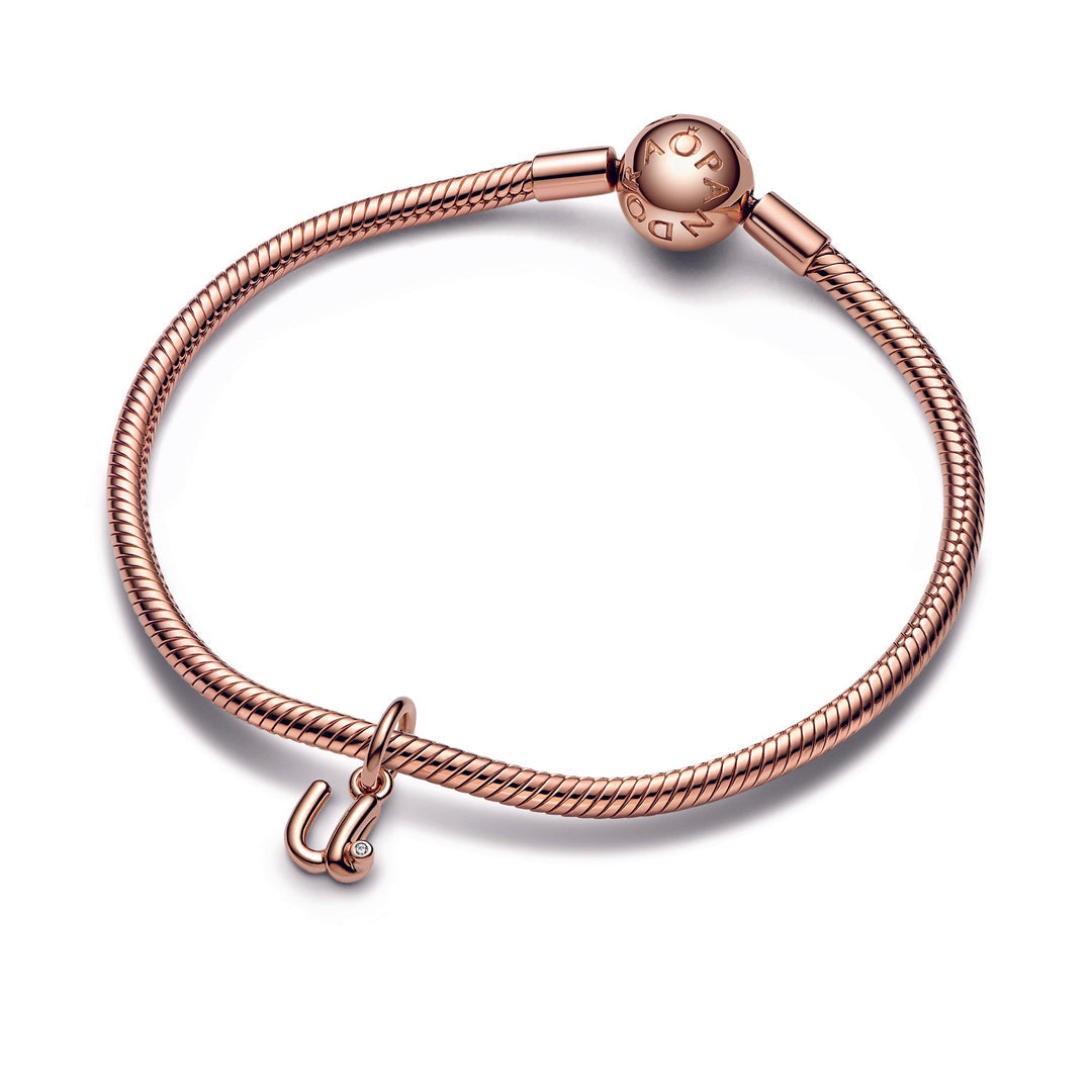 Letter U Script Alphabet Dangle Charm