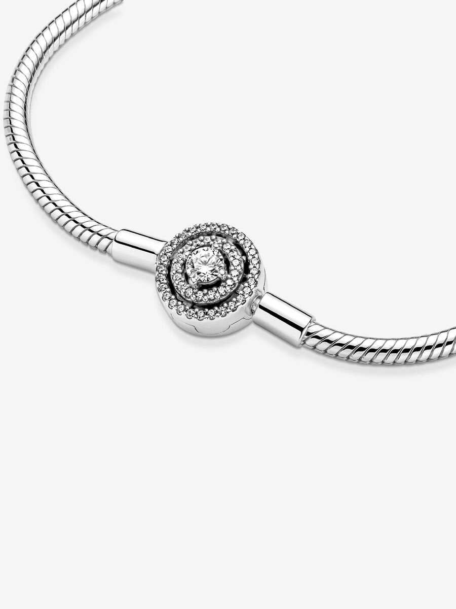 Halo Snake Chain Bracelet