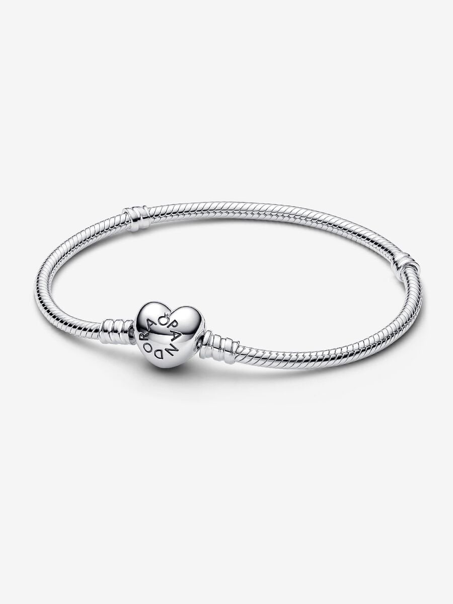 Heart Clasp Snake Chain Bracelet