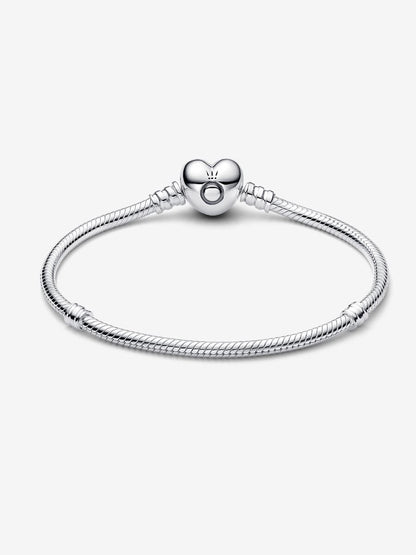 Heart Clasp Snake Chain Bracelet