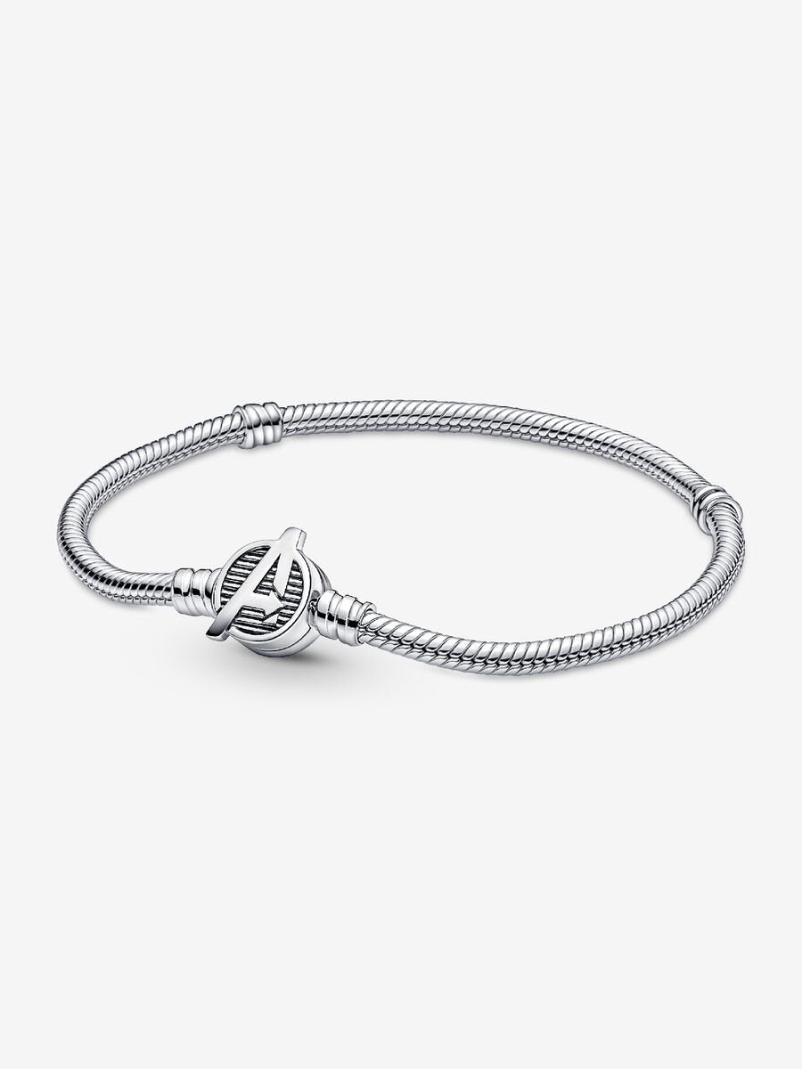 Marvel The Avengers Logo Clasp Snake Chain Bracelet