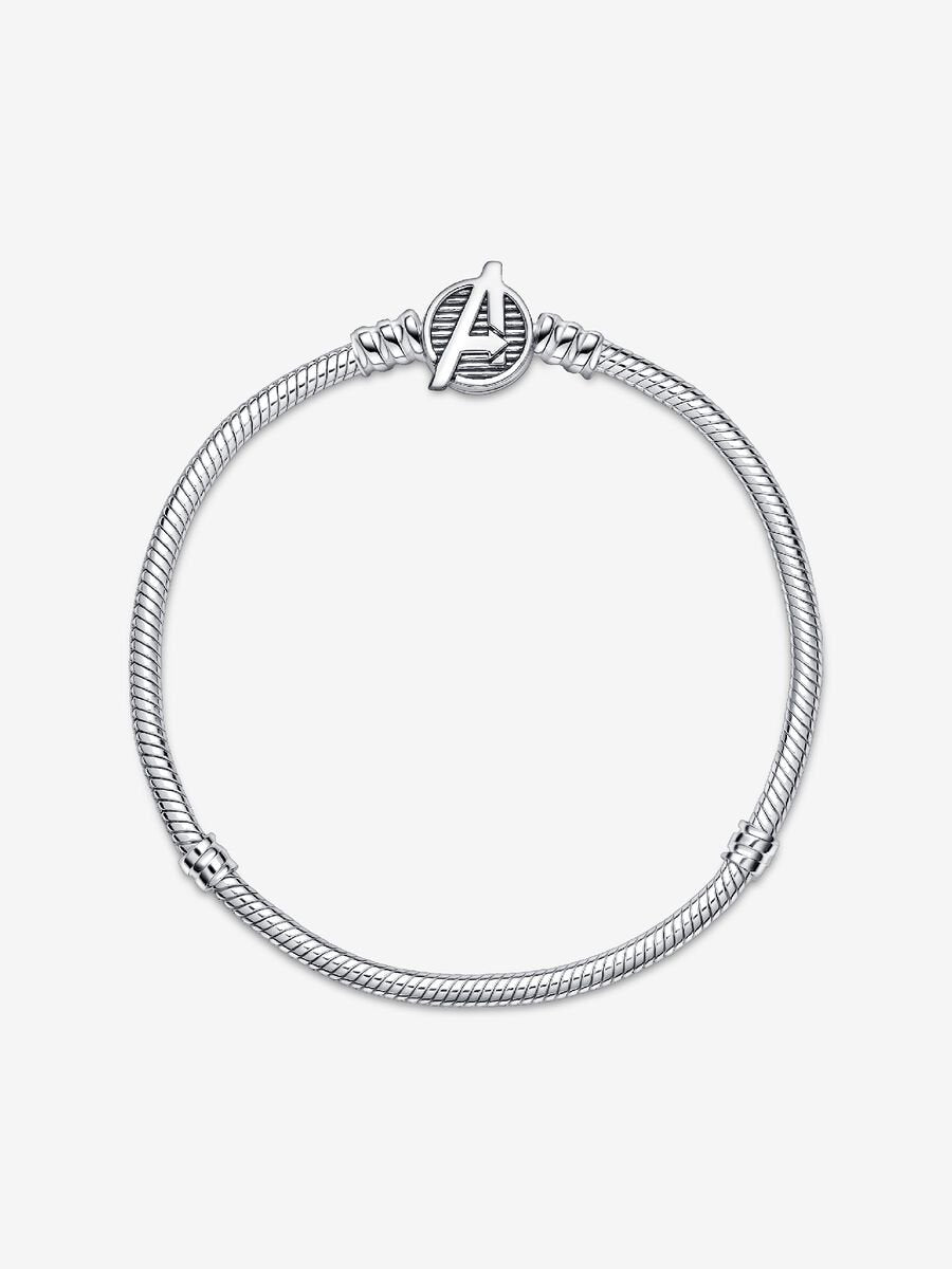 Marvel The Avengers Logo Clasp Snake Chain Bracelet