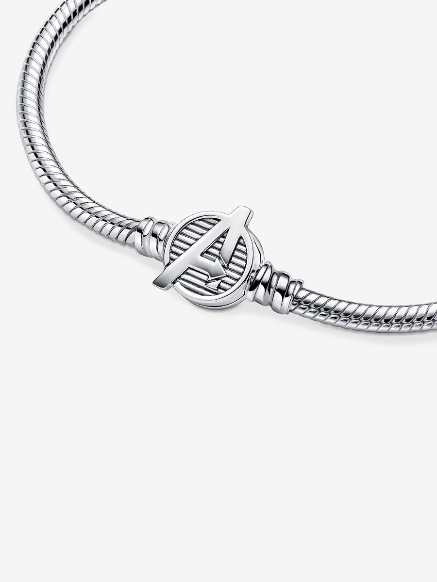 Marvel The Avengers Logo Clasp Snake Chain Bracelet