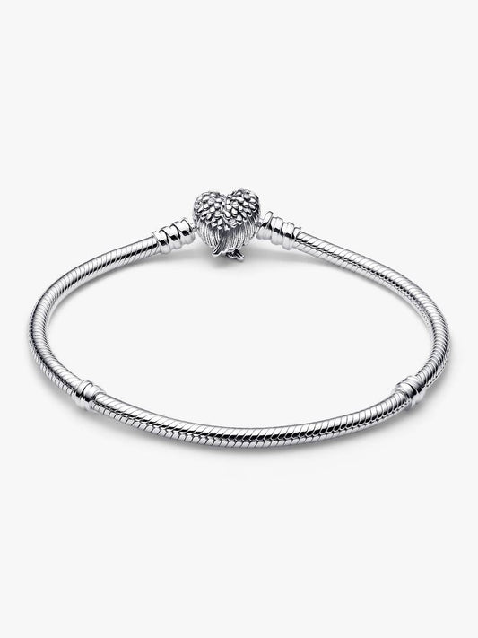 Heart Wings Clasp Snake Chain Bracelet