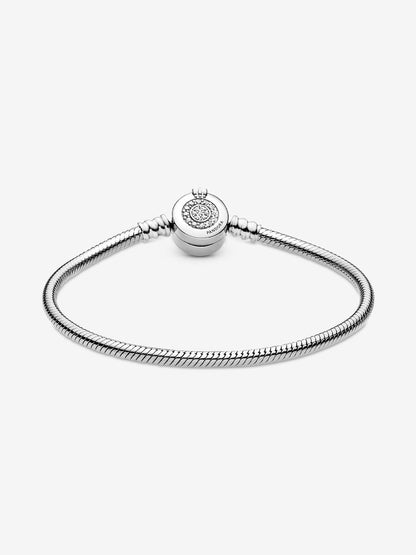Sparkling Crown O Snake Chain Bracelet