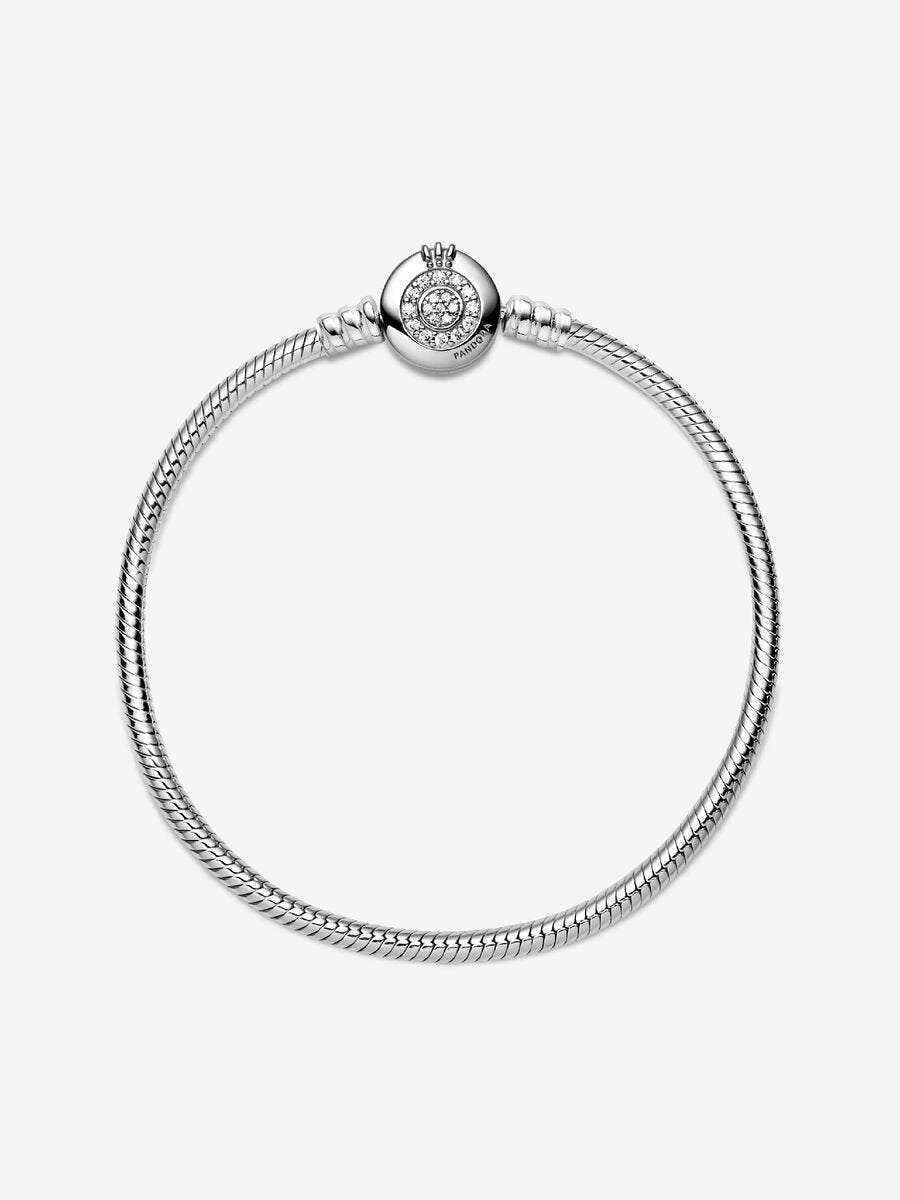 Sparkling Crown O Snake Chain Bracelet