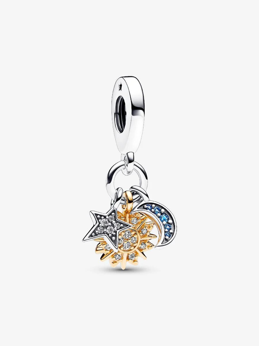 Two-tone Celestial Triple Dangle Charm