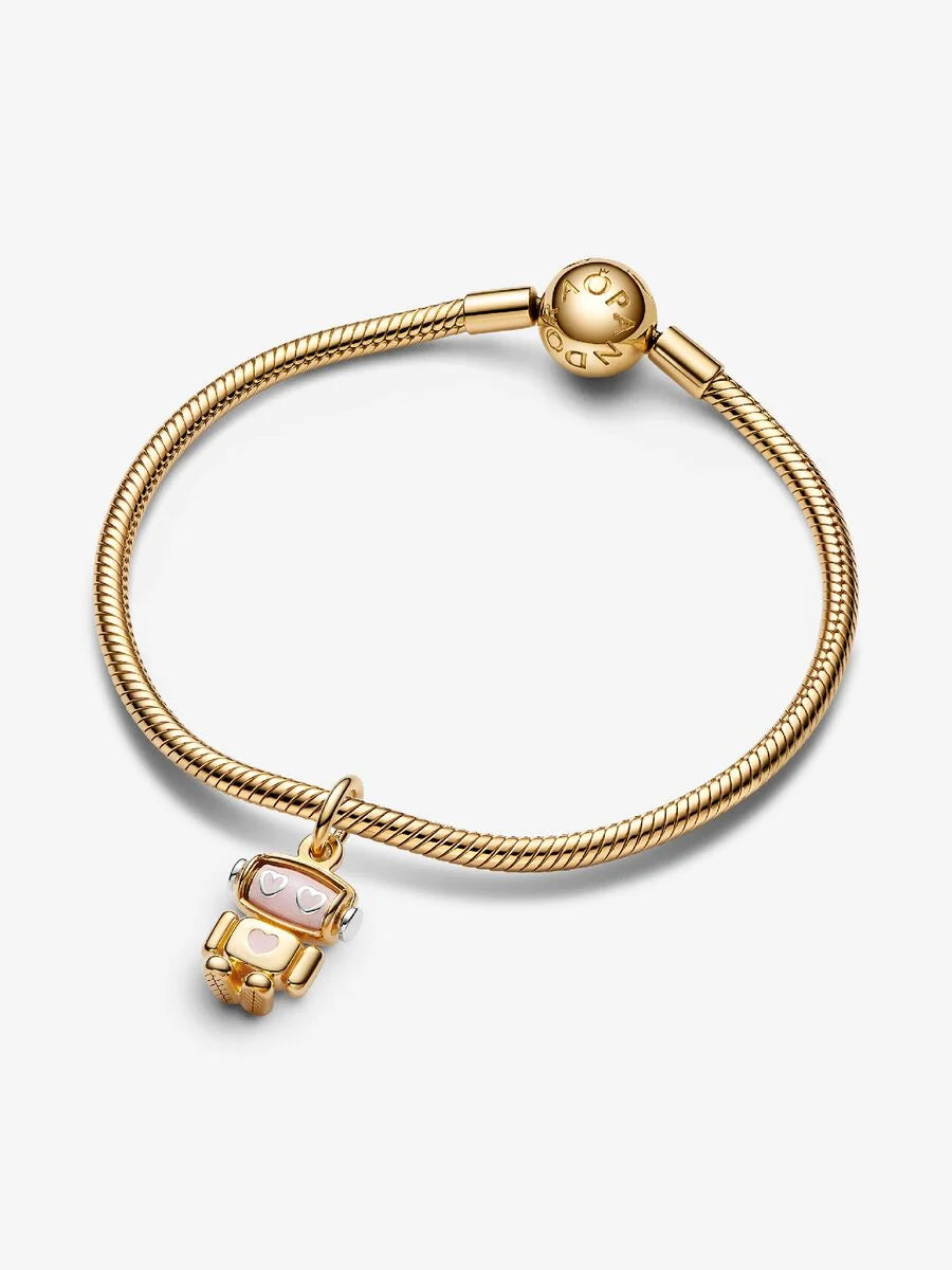 Spinnable Face Robot Dangle Charm