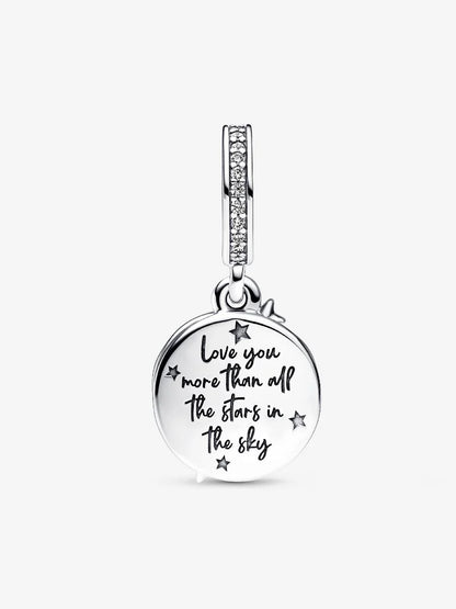Two-tone Shooting Star Double Dangle Charm