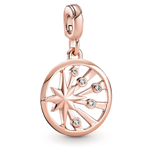 Rays of Life Pandora Me Medallion 14K Rose Gold-Plated Pandora Me Rays of Life Medallion with Clear Zirconia