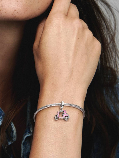 Pink Scooter Dangle Charm