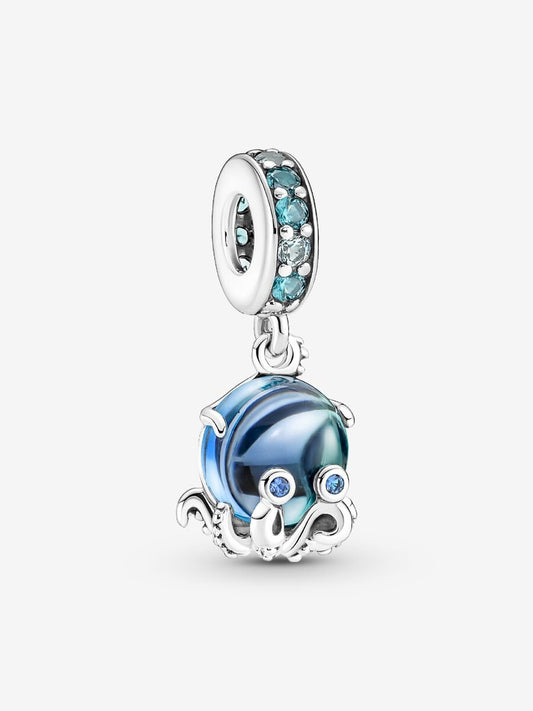 Murano Glass Cute Octopus Dangle Charm