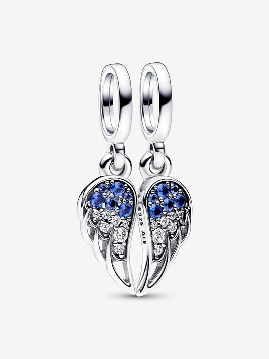 Sparkling Splitable Angel Wings Dangle Charm