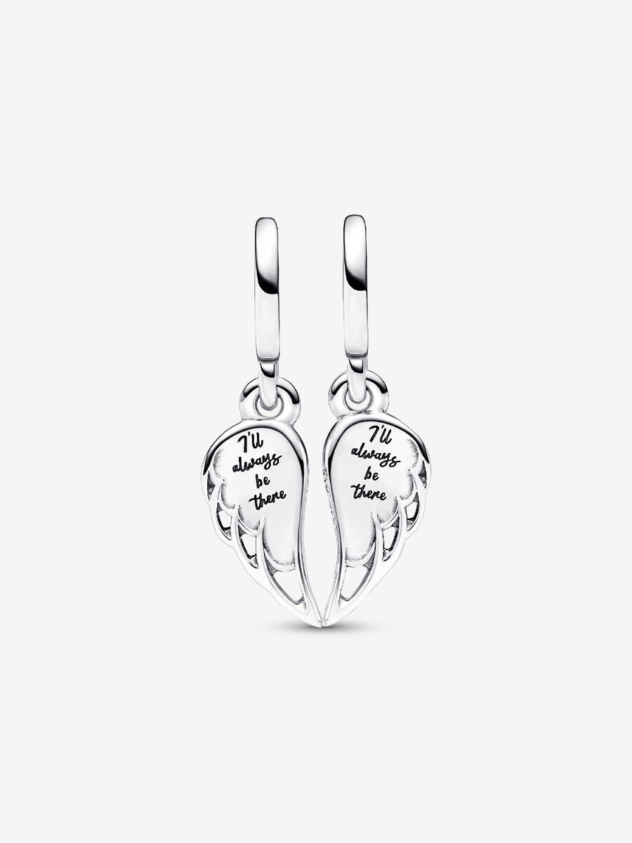 Sparkling Splitable Angel Wings Dangle Charm