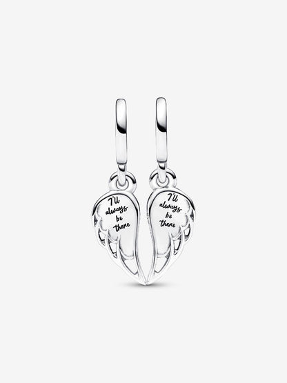 Sparkling Splitable Angel Wings Dangle Charm