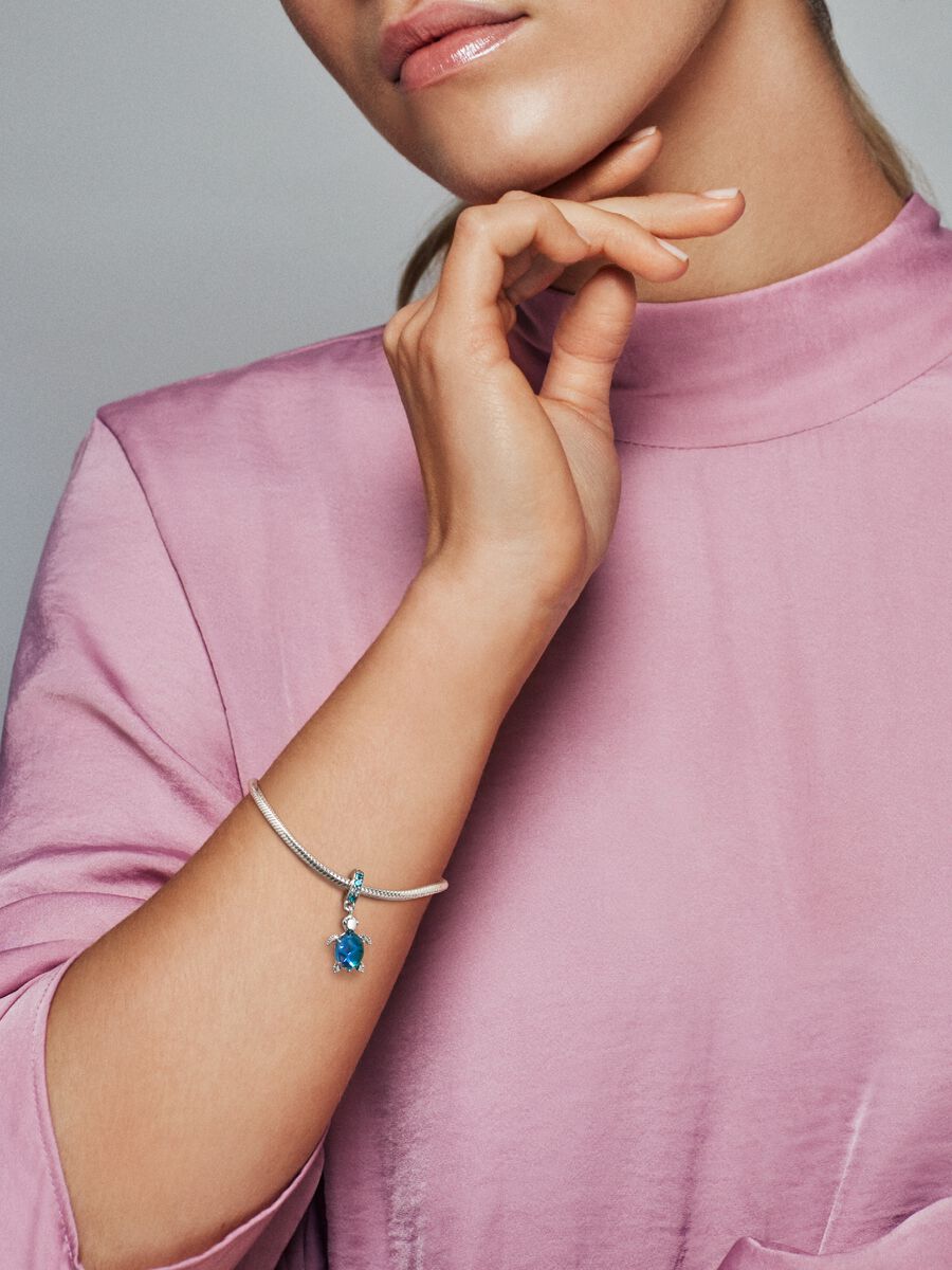 Murano Glass Sea Turtle Dangle Charm