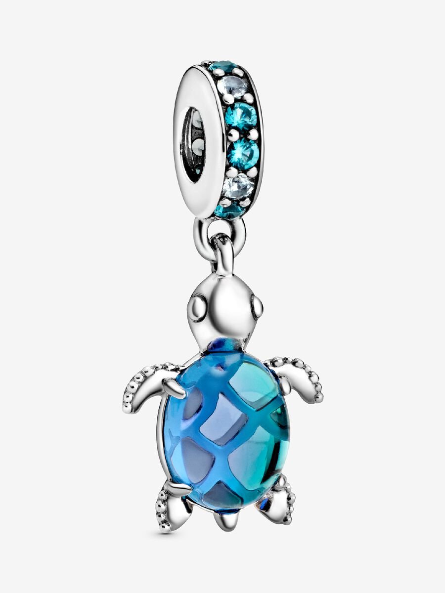 Murano Glass Sea Turtle Dangle Charm