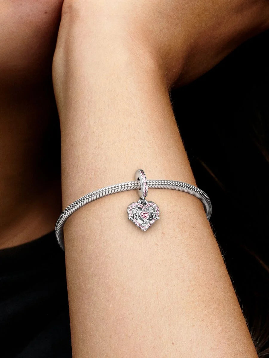 Heart & Mum Dangle Charm