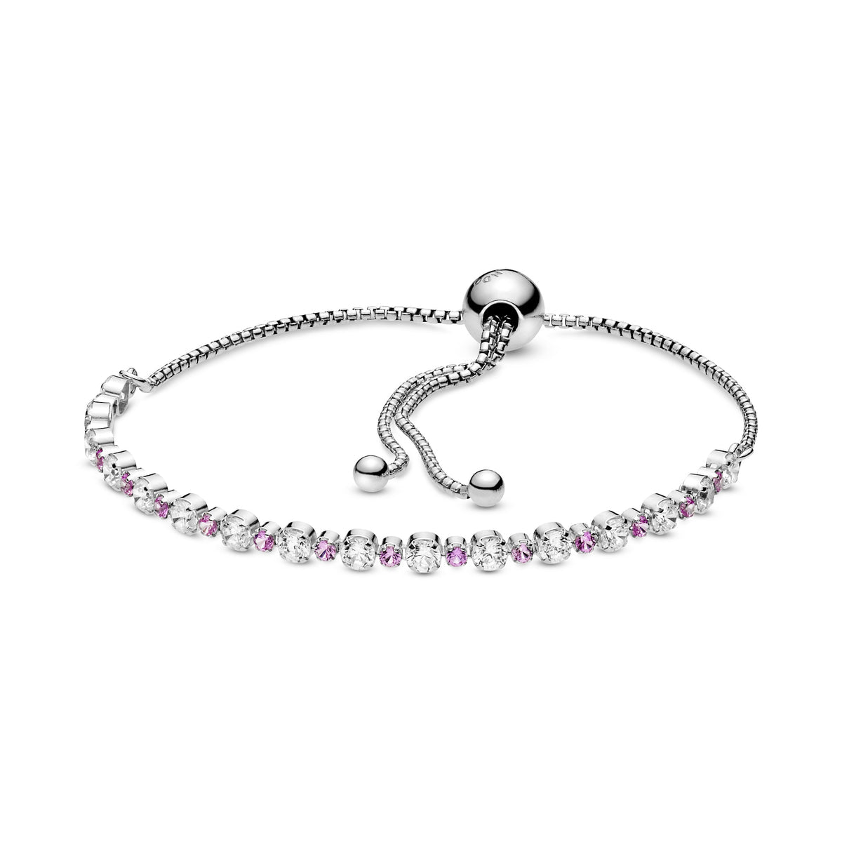Rhodium plated sterling silver bracelet