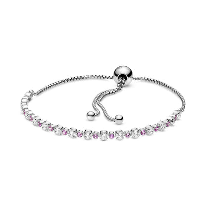 Rhodium plated sterling silver bracelet