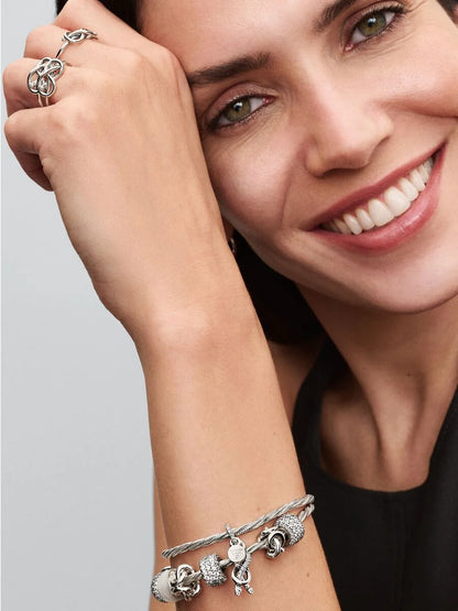 Pavé Infinity Knot Dangle Charm