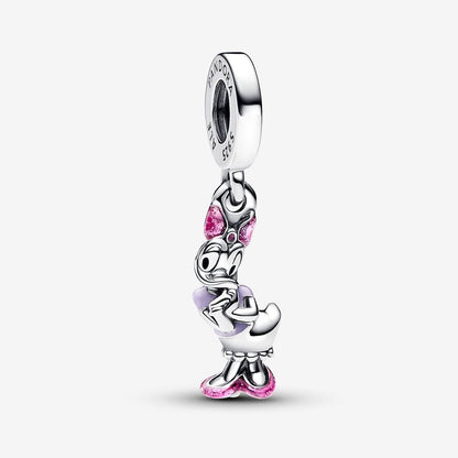 Disney charm, Daisy Duck, silver, enamel