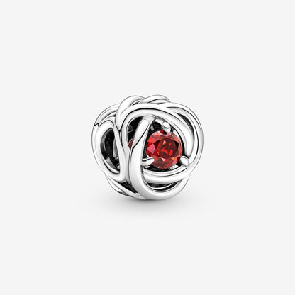 True Red Eternity Circle Charm