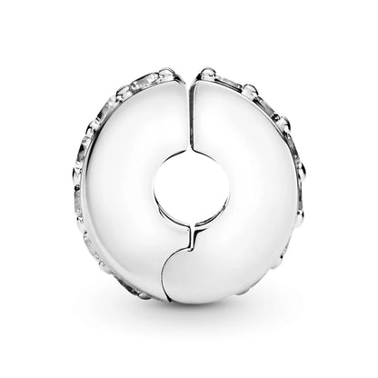 Clear Sparkling Row Clip Charm