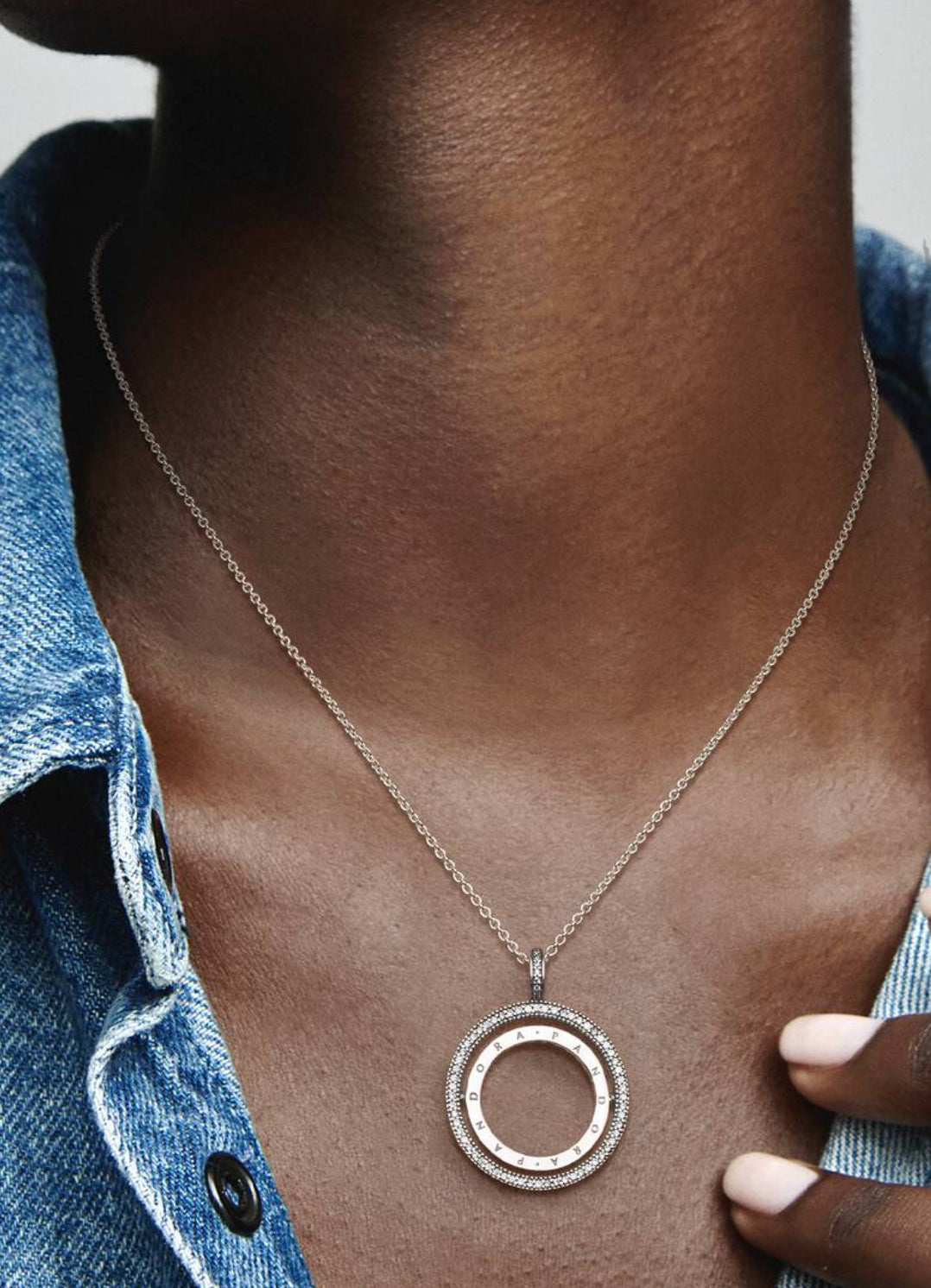 Pandora Logo Circle Necklace