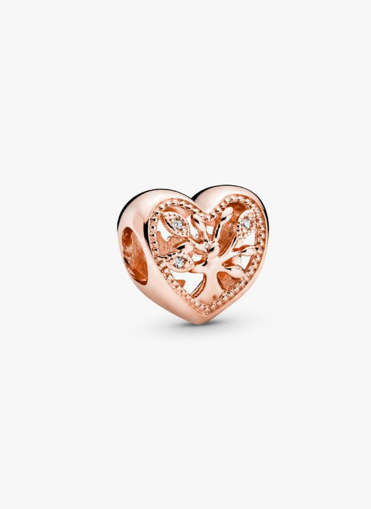 Openwork Family Tree Heart Charm