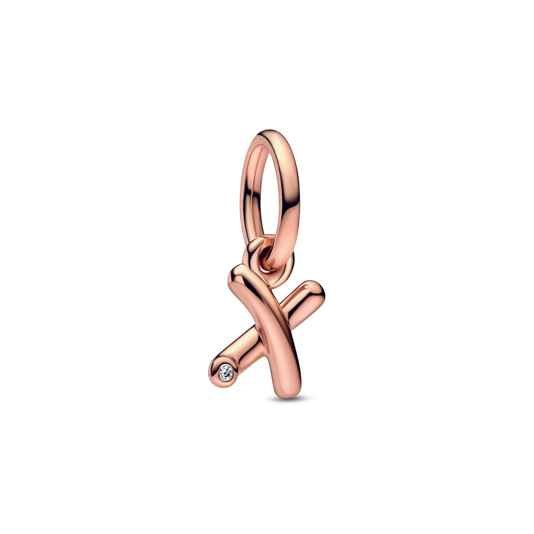 Letter X Script Alphabet Dangle Charm