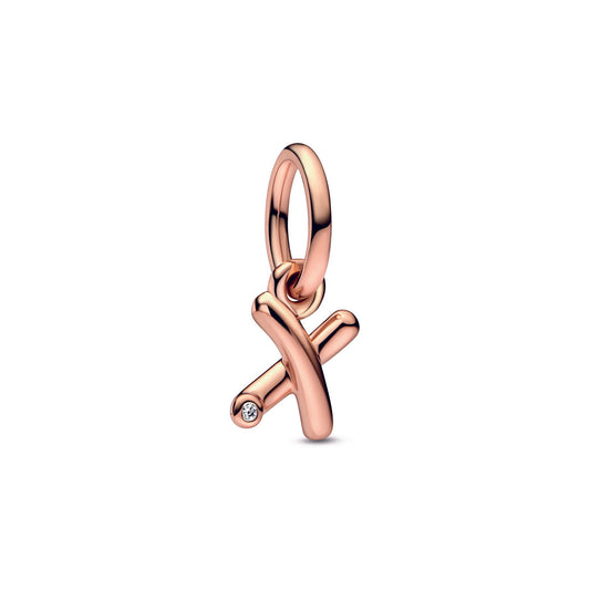 Letter X Script Alphabet Dangle Charm