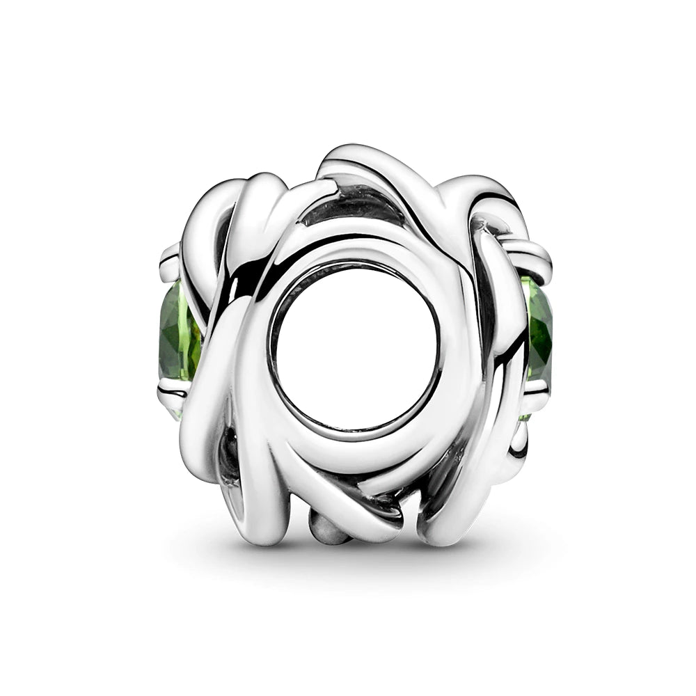 Spring Green Eternity Circle Charm