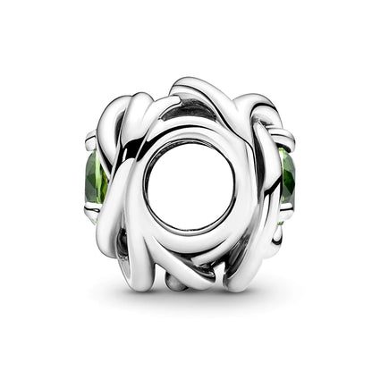 Spring Green Eternity Circle Charm