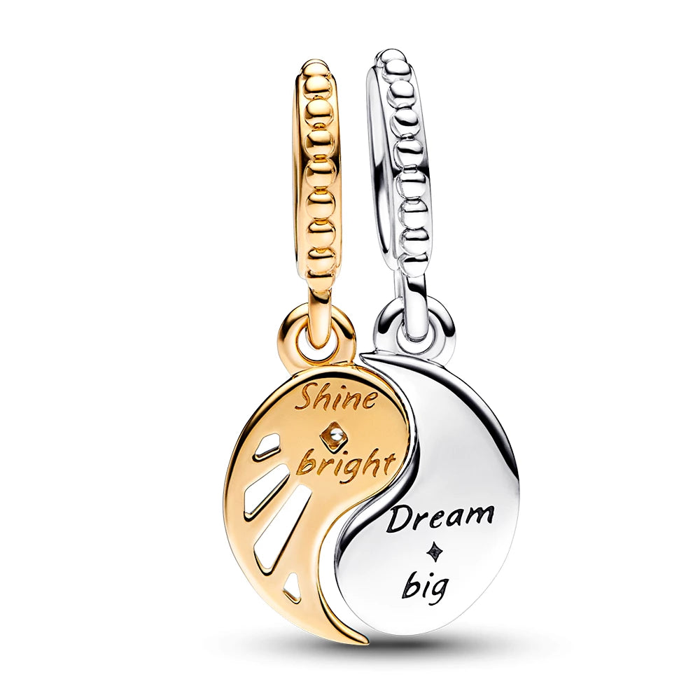 gold-plated Yin &amp; Yang bead