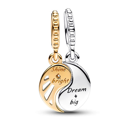 gold-plated Yin &amp; Yang bead