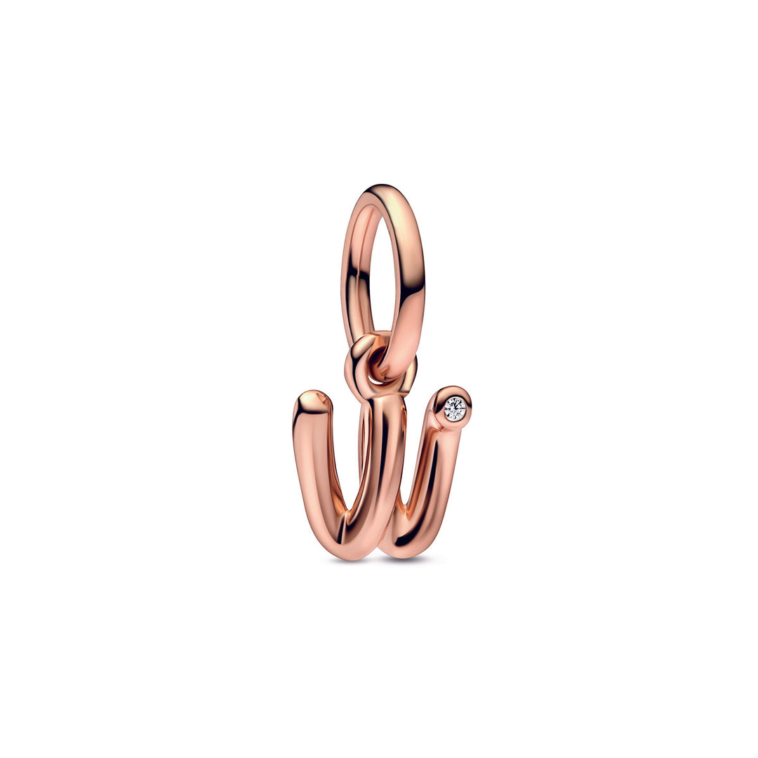 Letter W Script Alphabet Dangle Charm