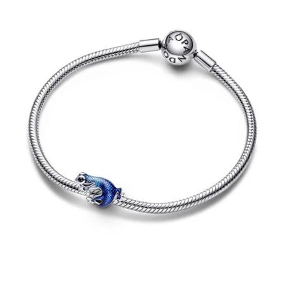 Metallic Blue Gecko Charm