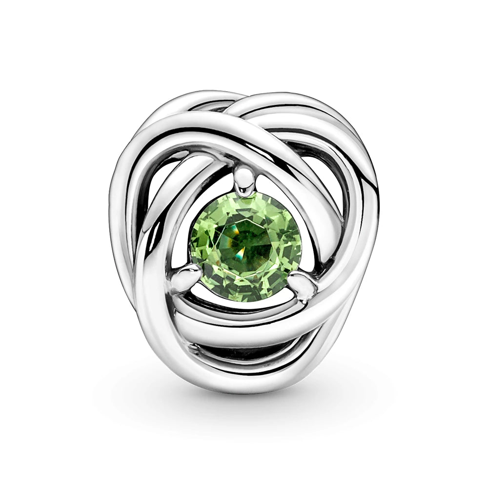 Spring Green Eternity Circle Charm