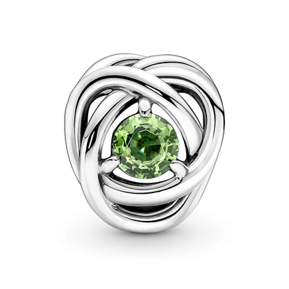 Spring Green Eternity Circle Charm