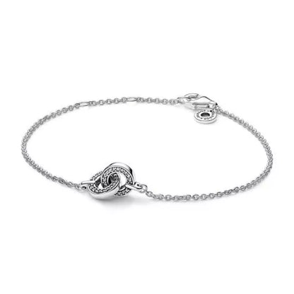 Pandora logo intertwined circle bracelet