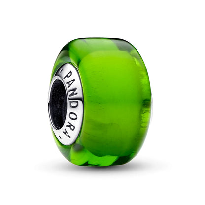 PANDORA bead Green mini murano glass