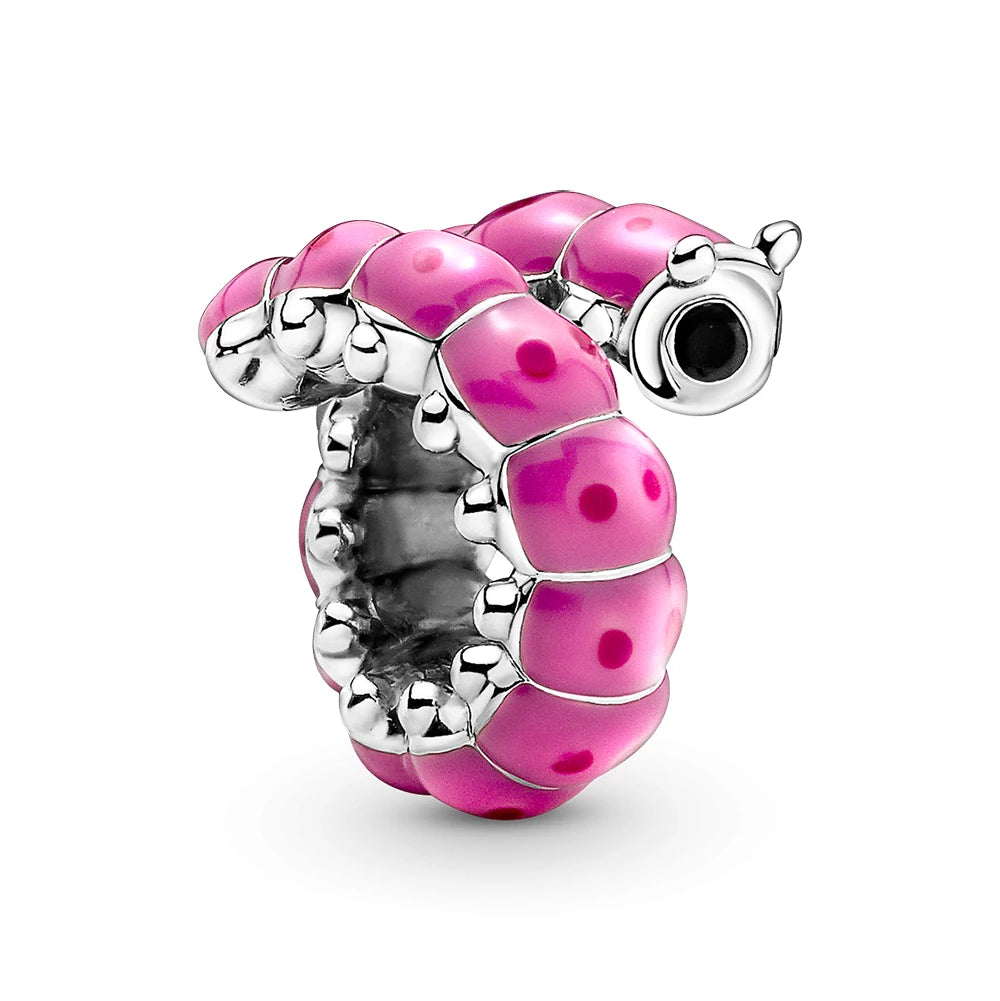 Cute Curled Caterpillar Charm