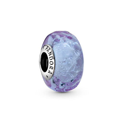Pandora Moments Lavender Murano Glass Charm Silver