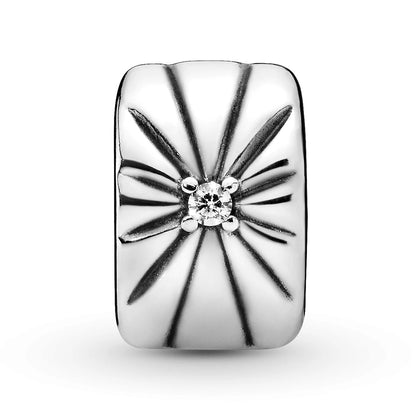 PANDORA bead Glittering clip pendant with a sun motif